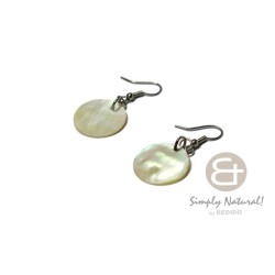 MOP Shell Round 20 mm Earrings